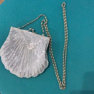 Antique Beaded Shell Purse